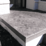 Stamped Concrete Overlay - Herringbone Pavers